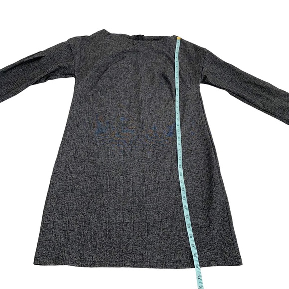 Banana Republic Factory Gray Pleated 3/4” Sleeve Dress, Petite Size XS - Picture 6 of 8